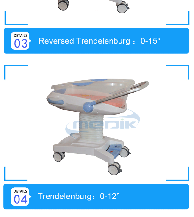 Touch Penal Medical Baby Cribs Height With Weighing Scale System Fit Infant