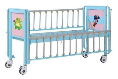 Children Patient Bed , Pediatric Bed With Enameled Steel Side Rails
