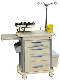 Nurse Medical Crash Cart , Multi-Purpose Resuscitation Trolley