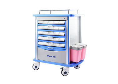 ABS Mobile Emergency Medical Trolleys Aluminum Alloy Columns With ABS Body Structure