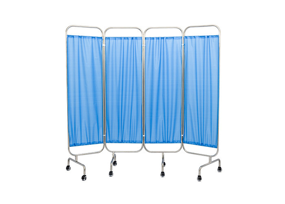 4 Folding Hospital Side Room Partition Stand With Wheels