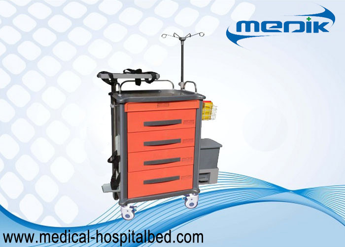 MultiPurpose Medical Crash Cart With Drawers For Ward / ICU