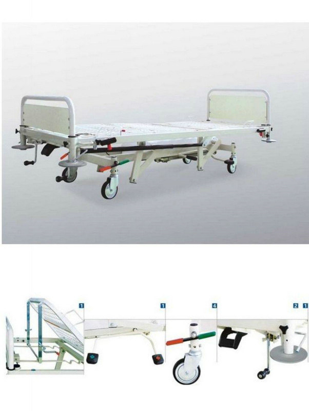 Adjustable Hydraulic Hospital Beds , Mobile Ward Beds For Emergency Care