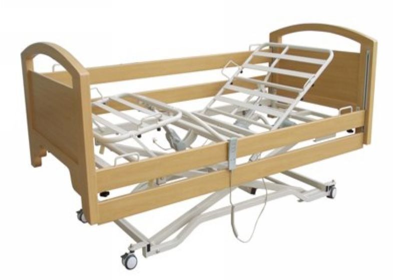 Ultra low Home Care Beds With Melamined Wood Side Rails Remote Controller