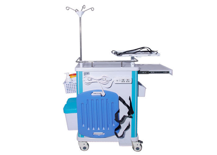 Adjustable Ambulance Cart , Medical Emergency Trolley For ICU