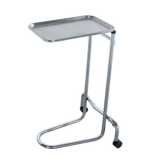 One Tray Instrument Trolley Stainless Steel With Height Adjustable  Mayo Table