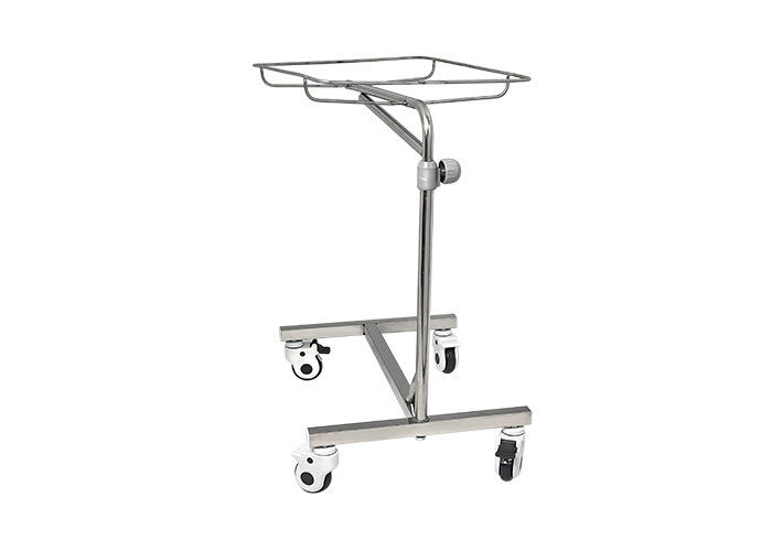 Height Adjustable Mayo Table One Tray Four Casters Hospital Trolley