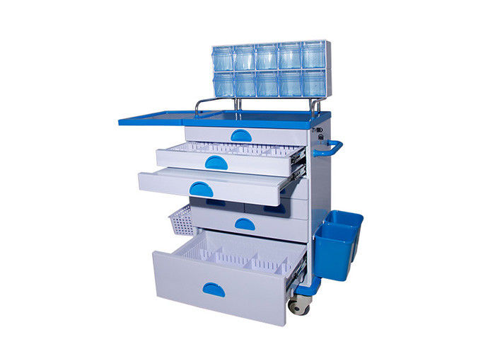 Durable Steel Structure Medical Cart Multi - Bin Containers For Anesthesia