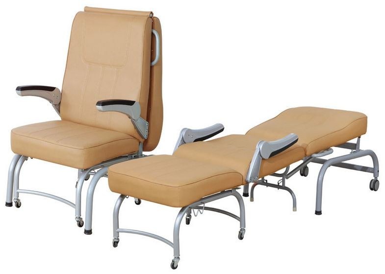 Mechanical Folding Dialysis Chair , Hospital Medical Furniture For Care