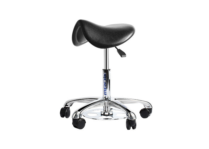 Height Adjustable Saddle Chair Without Back By Foot Pedal Or Gas Spring