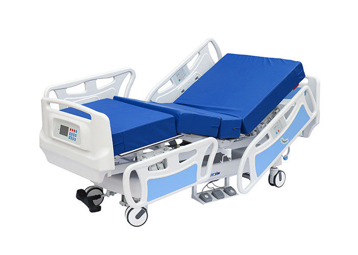 Touch Screen Controller Electric Hospital ICU Bed  Double Column Structure For  Vertical Elevation
