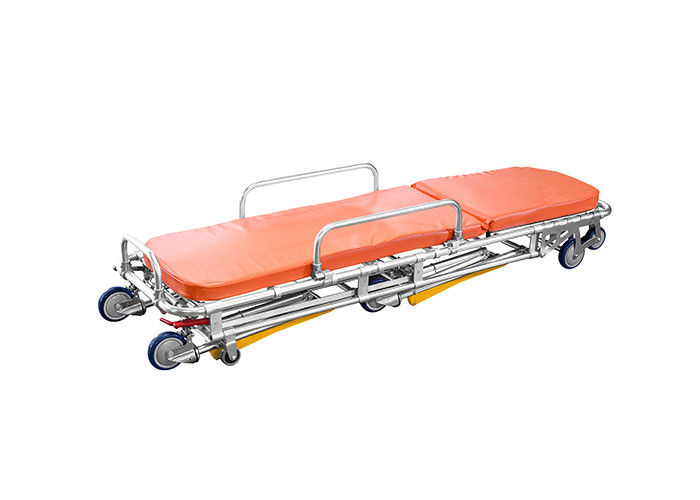 Mobile Medical Adjustable Backrest Automatic Loading Ambulance Stretcher