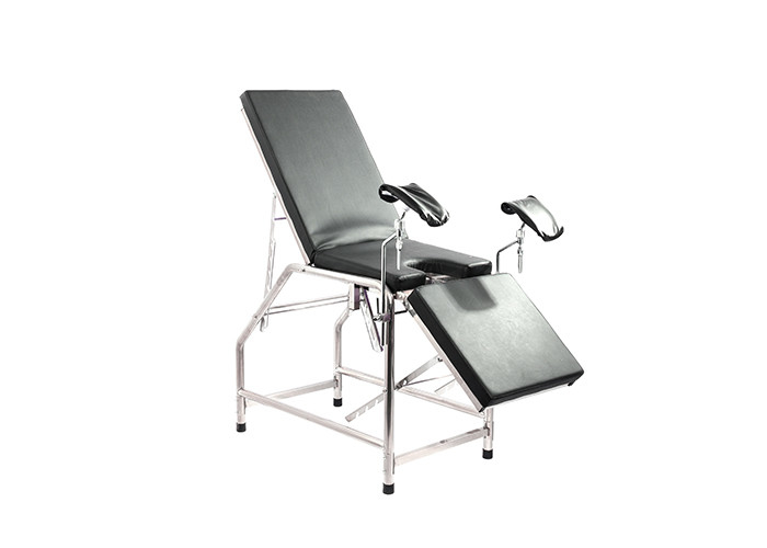 Manual Backrest Adjustable Gynecologist Examination Table With Stirrups