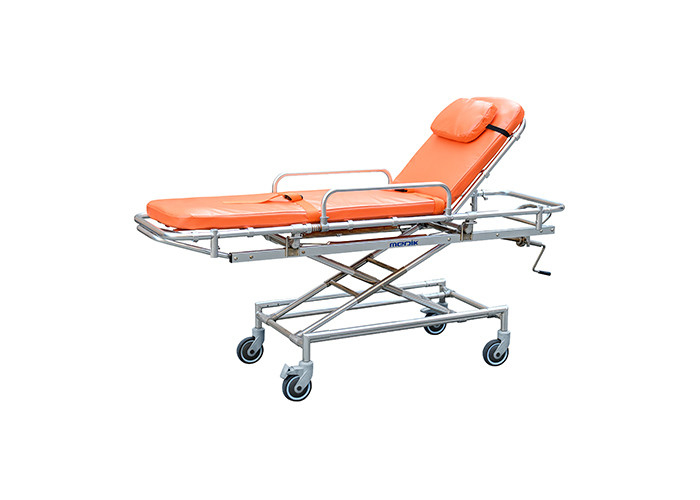 YA-AS09 Non-Magnetic Adjustable Hegiht MRI Safe Stretcher With Wheels