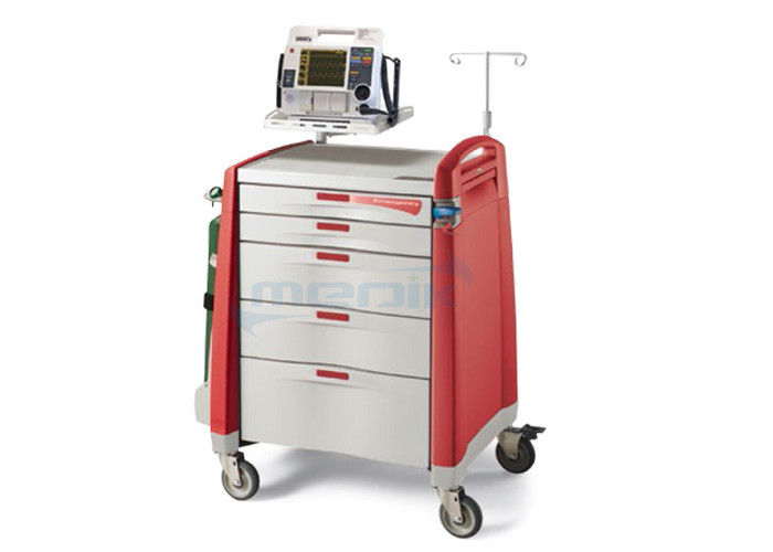 ABS Material  Emergency Medical Trolleys With CPR Boards Fit Hospitals