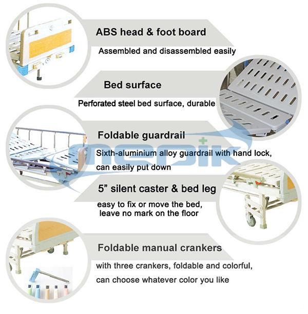 Handicapped Nursing Manual Hospital Beds Double Function Home Care