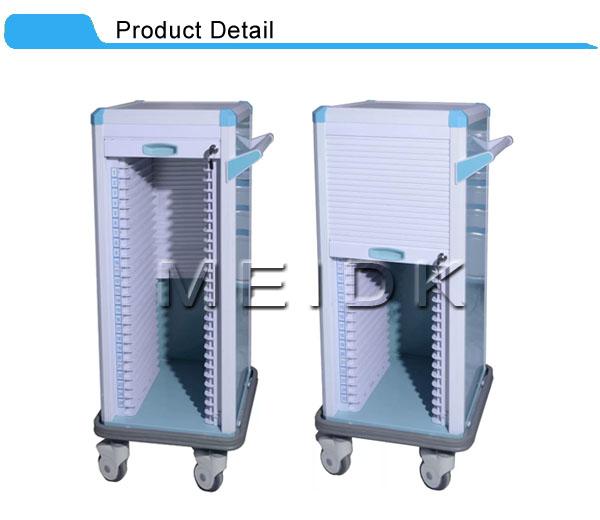 Movable Roll Door Patient Record Holder Trolley with One Central Lock