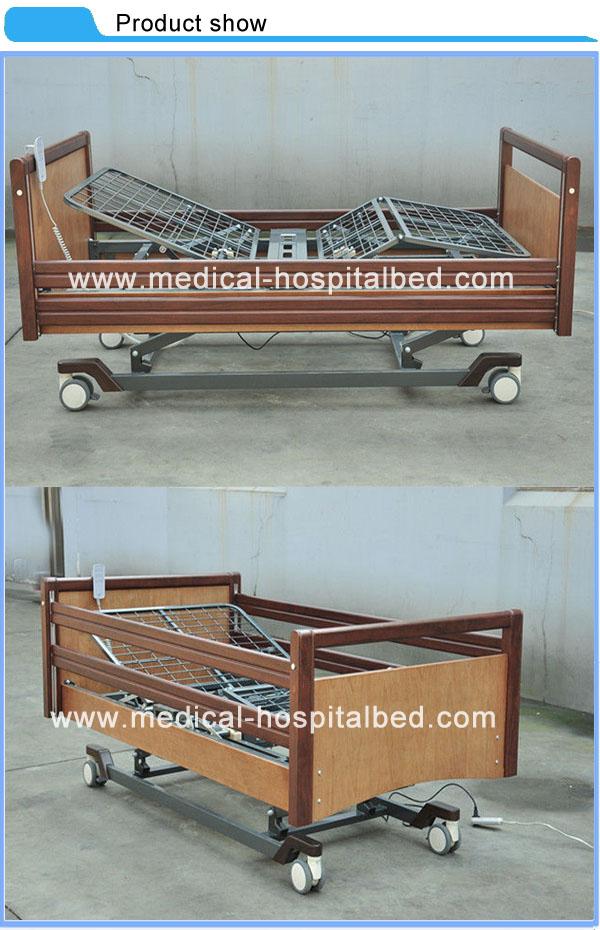 Custom Electric Nursing Home Beds Side Rails In Full Length Protection