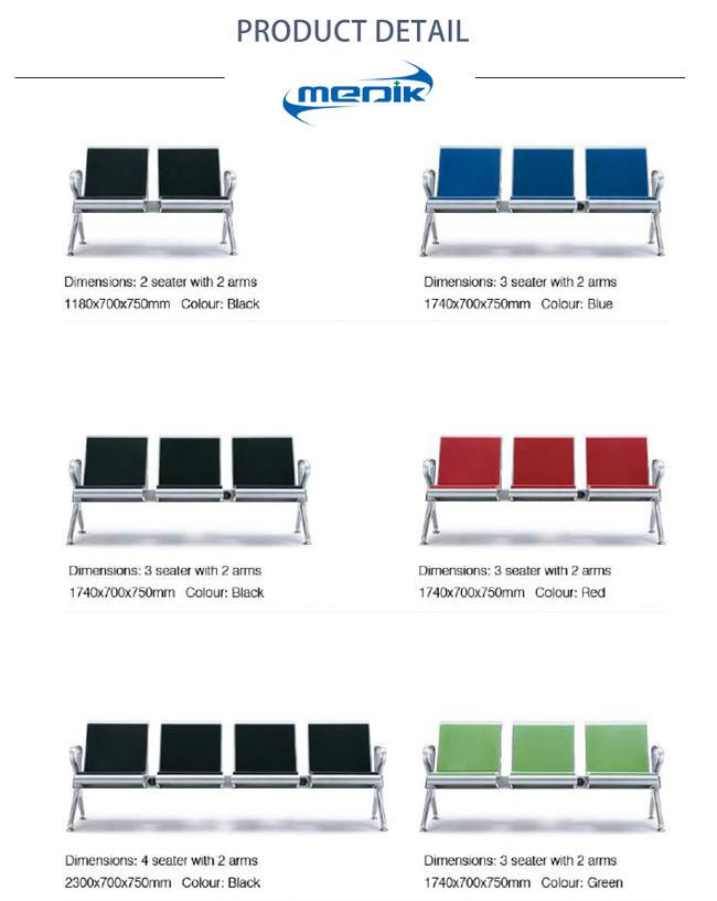 PU Injection Foam Waiting Room Furniture , Hospital Style Chairs For