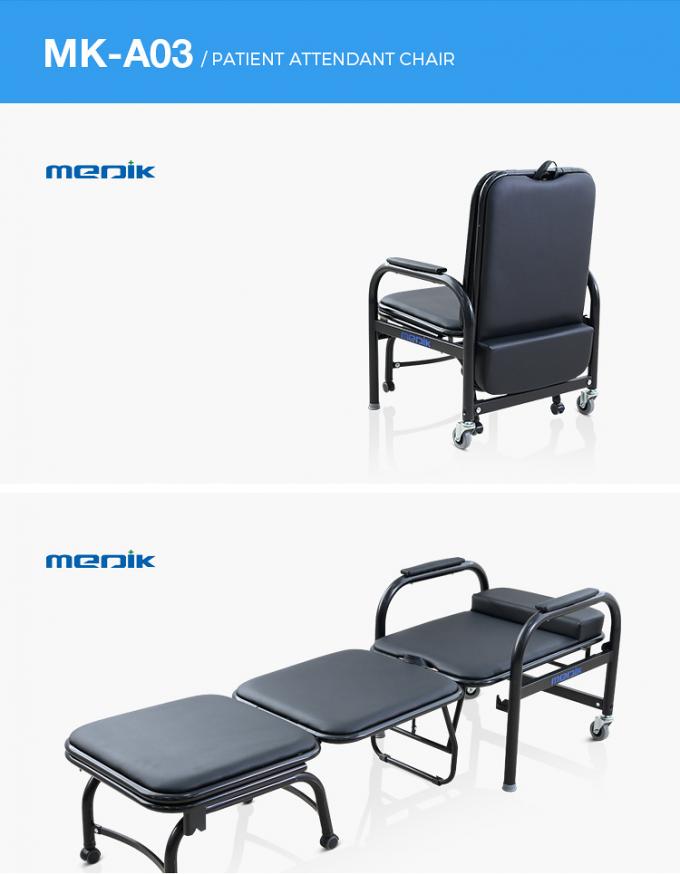 Foldable Patient Sleeping Reception Hospital Bedside Chairs