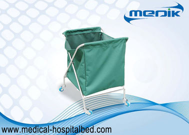 Laundry Clinical Trolleys For Collecting Dirty Clothing With One Green Bag