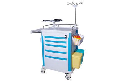Easy Cleaning ABS Plastic Medical Trolleys With noiseless castors
