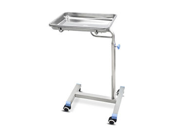 Medical Trolley Stainless Steel Mayo Table With Height Adjustment