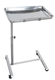 One Tray Instrument Trolley Stainless Steel With Height Adjustable  Mayo Table