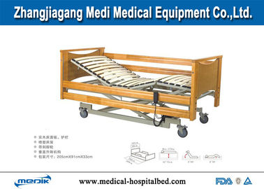Adjustable Home Care Beds With Central Locking Casters Remote Handset