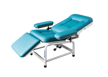 Green Manual Blood Transfusion Chair Brackrest Adjustable 3-Section