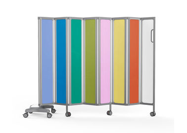 Folding Medical Hospital Bed Accessories Privacy Screen Dividers with castors