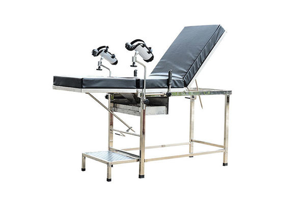 Stainless Steel Gynecology Examination Bed With Foot Stool
