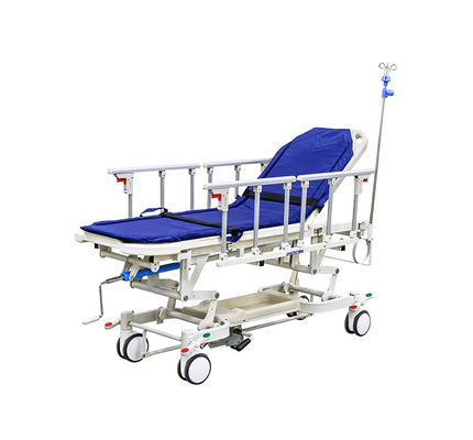 Height Adjustable Manual Medical Emergency Stretcher Trolley For Patient