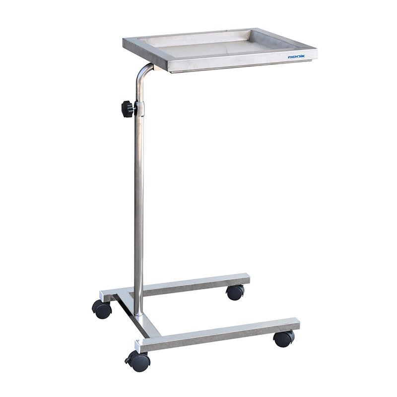 MK-S19 Medical Portable Folding Hydraulic Foot Pedal Mayo Stand With Tray Stainless Steel For Surgical