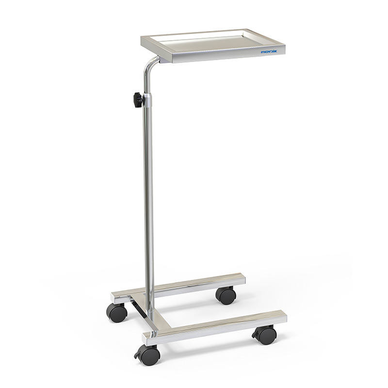 MK-S19 Medical Portable Folding Hydraulic Foot Pedal Mayo Stand With Tray Stainless Steel For Surgical