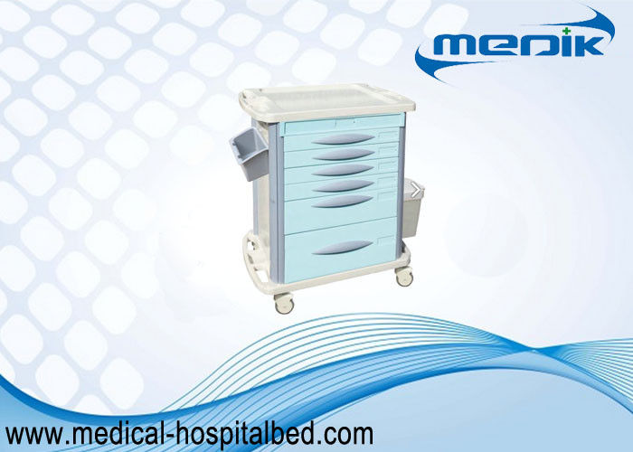 Luxury Drug Medical Storage Carts / Medication Carts For Hospitals Cream Color