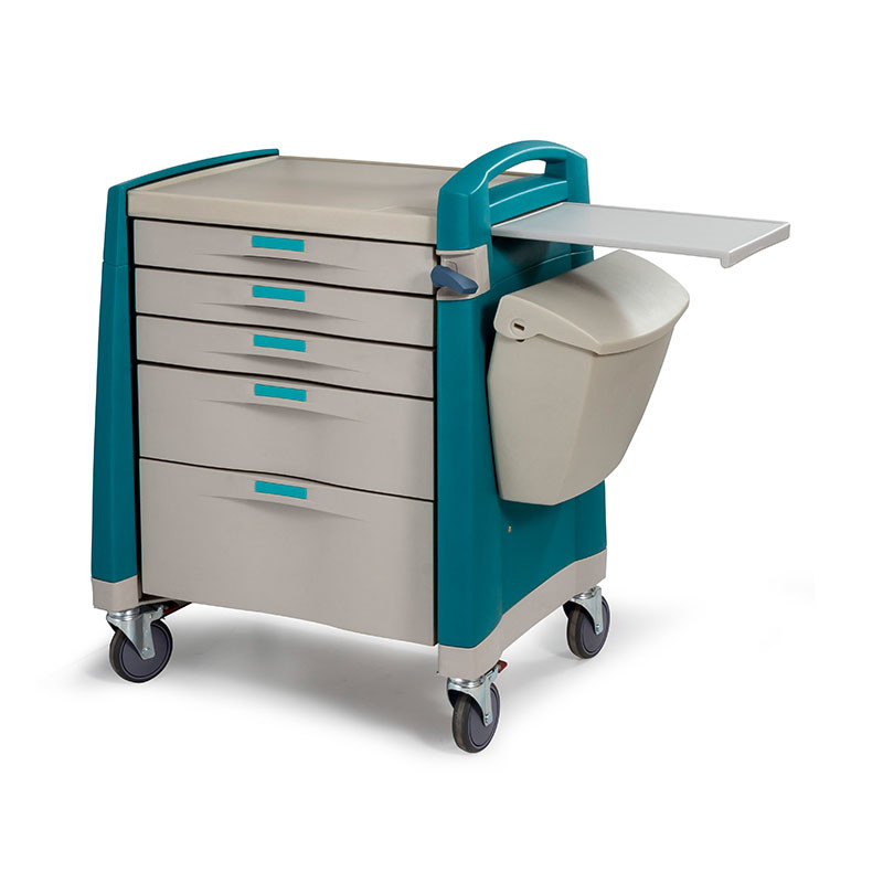 Anesthesia Seamless Drawer Medication Dispensing Trolley , Medicine Crash Cart