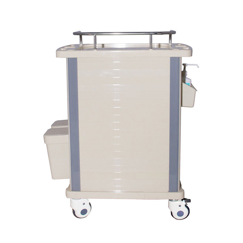 Mobile Plastic Emergency  Hospital Medicine Trolley With 4 Drawers