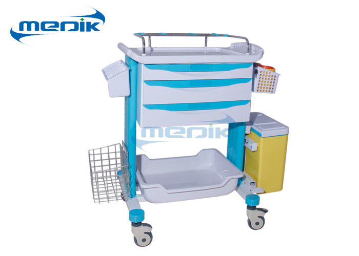 Movable ABS Hospital Trolley Clinical Medicine Medical Crash Cart Delivery Trolley