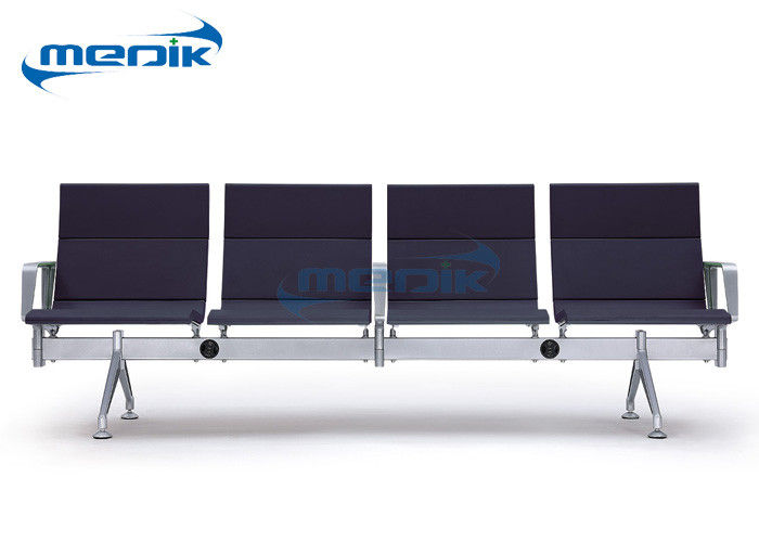 4 Seater Hospital Furniture Chairs Cold - Roll Steel Frame For Clinic