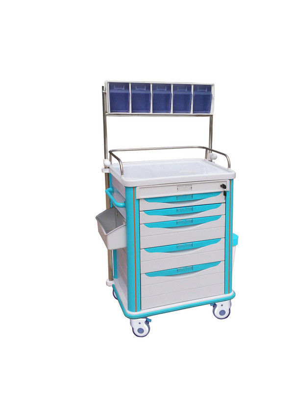 Surgery Rescue Medical Trolleys , Nurse / Doctor Anesthesia Cart