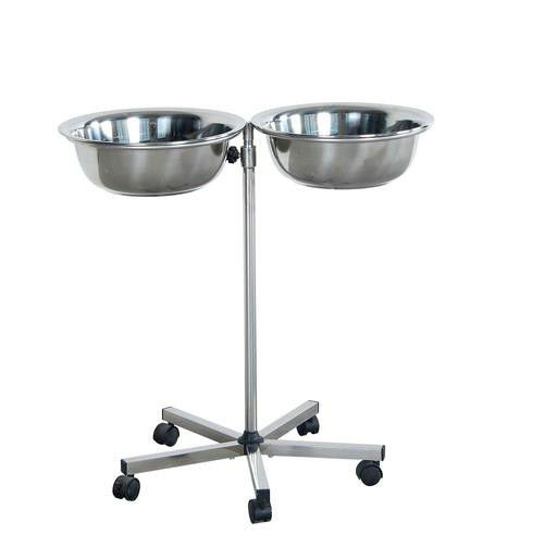 Medical Cart , Stainless Steel Mayo Trolley With Removable Bowl