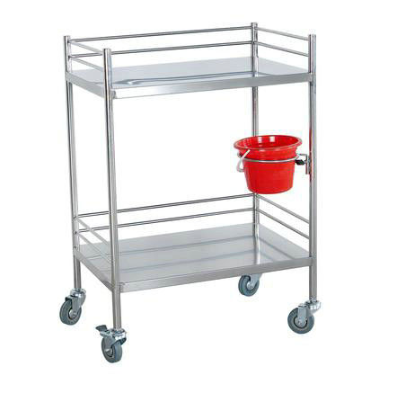 Stainless Steel Medical Trolleys , Detachable Instrument Trolley