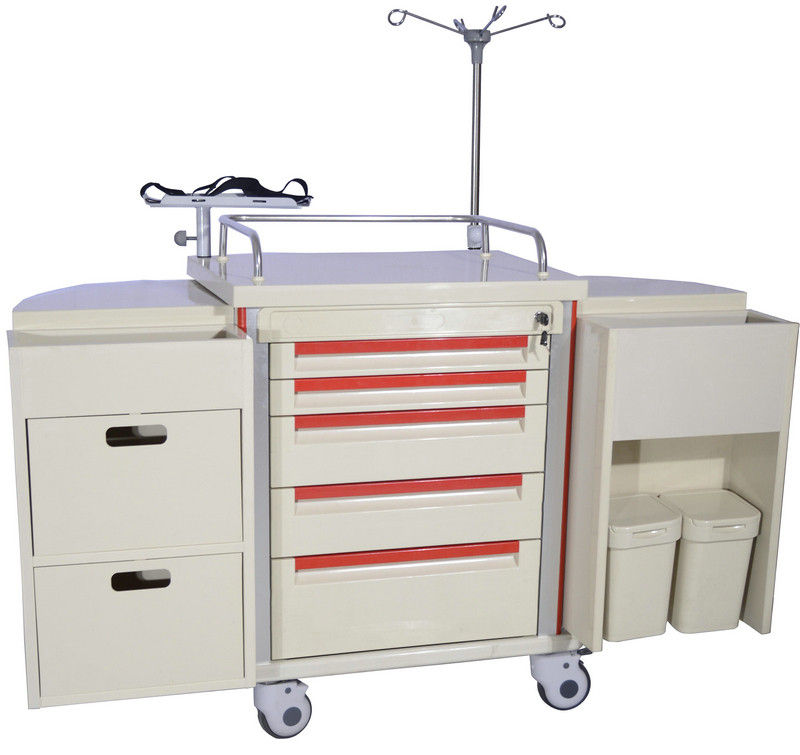 Mobile Nurse Medical Trolleys For Emergency Nursing Workstation