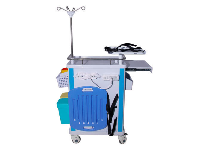 Easy Cleaning ABS Plastic Medical Trolleys With noiseless castors