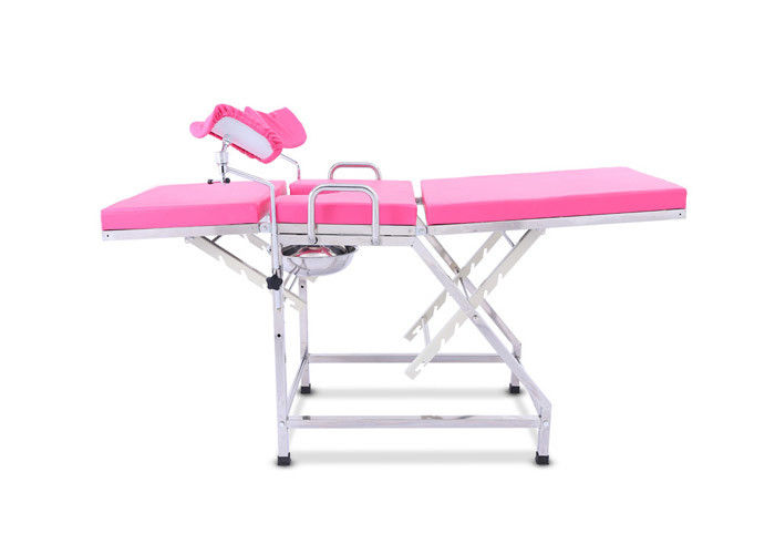 Stainless Steel Gynecological Medical Exam Tables，Pink  Portable Examination Chair