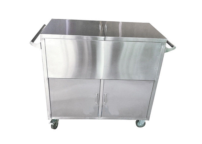 Medical Trolley Two Door Stainless Steel Case Carts For CSSD
