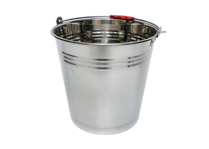 Hospital Movable Stainless Steel Kick Bucket With Rolling Stand