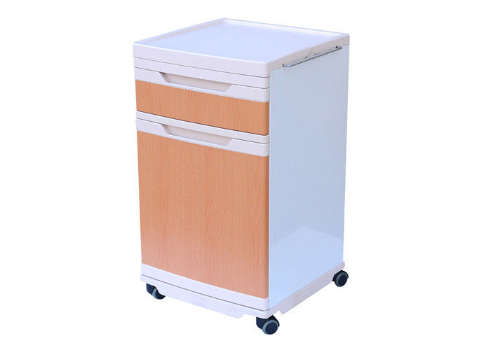 Patient Room Medical Bedside Locker With Wardrobe On Casters