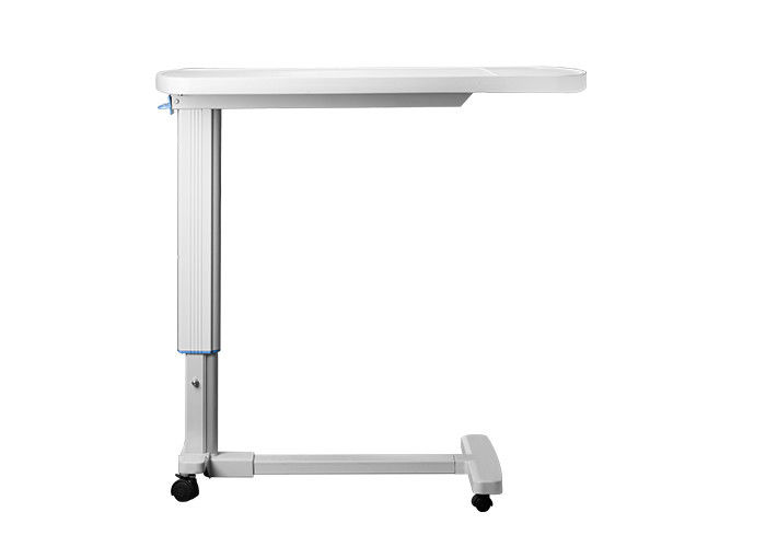 Movable Plastic Medical Overbed Table With Height Ajustable For Hospital Patient Use